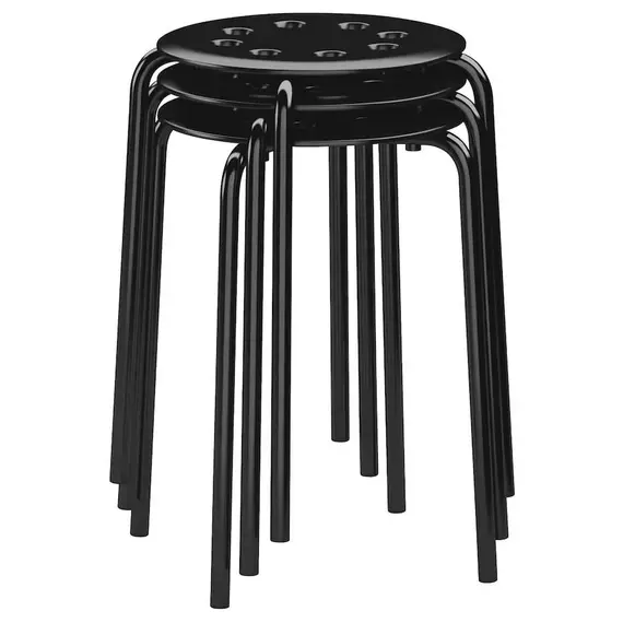 IKEA MARIUS Karrige, e zezë, 4 image