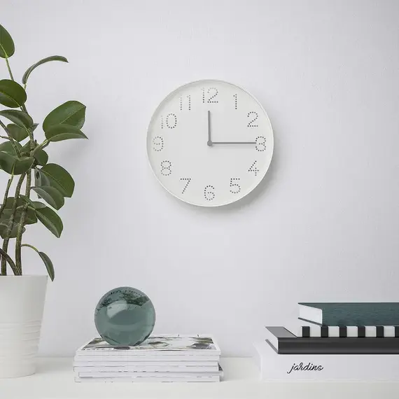 IKEA Orë muri 25 cm, e bardhë, 5 image