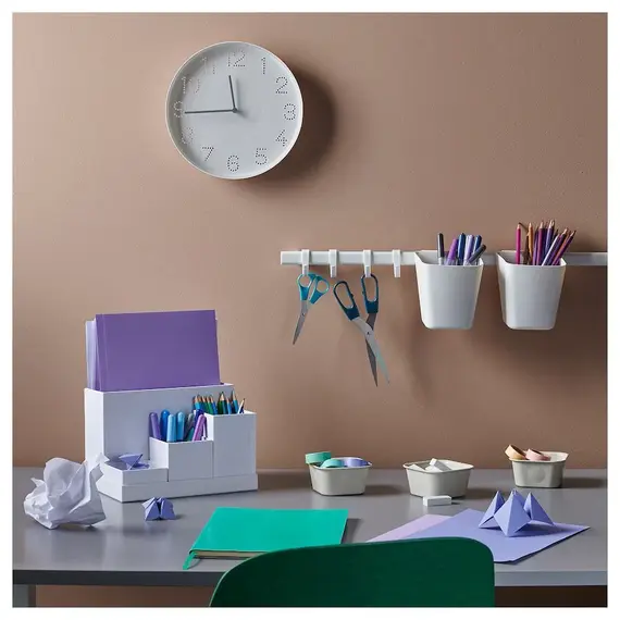 IKEA Orë muri 25 cm, e bardhë, 6 image