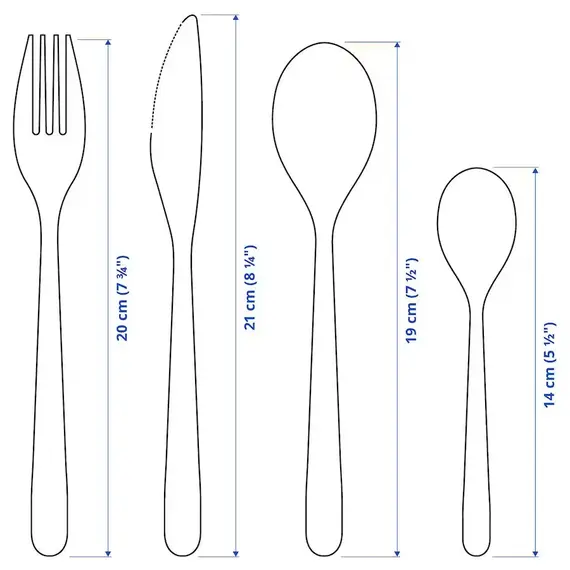 IKEA FÖRNUFT Thikë-Pirun-Lugë 24 copë, 6 image