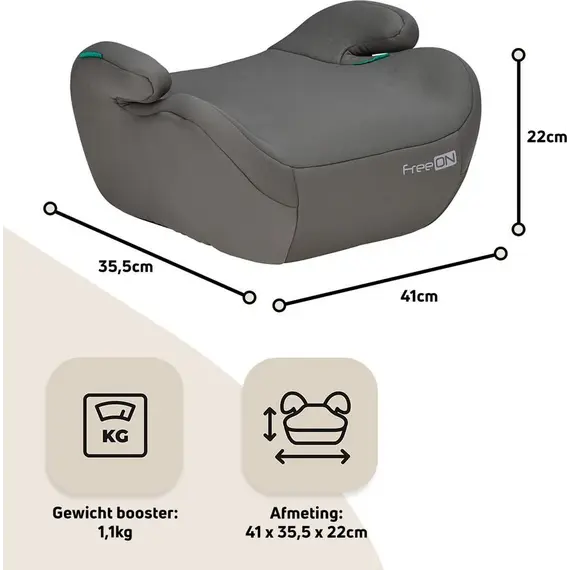 Ulëse veture Booster i-Size 125-150 Libra, kafe, 4 image