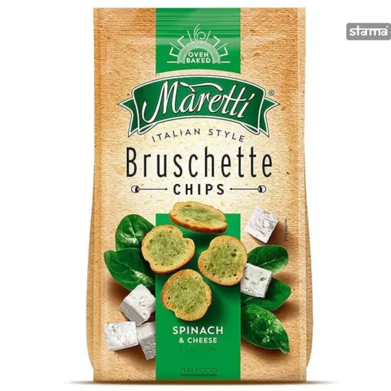 BRUSCHETTE MARETTI SPINACH&CHEESE STACK 70GR*15PCS