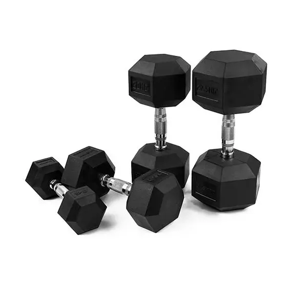 Premium rubber dumbbells 2 x 15 kg