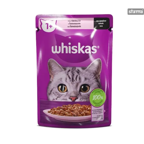 Whiskas POUCH Salmon Adult Multi 28x85g
