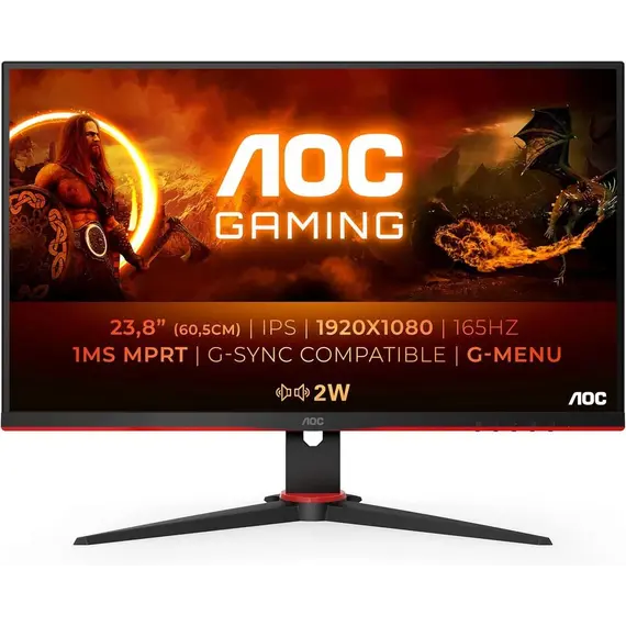 Monitor Gaming AOC 23.8\" 24G2SPU, BK IPS LED 165Hz
