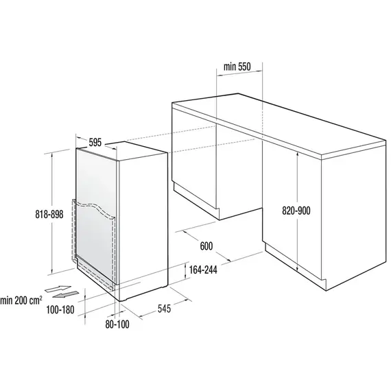 Frigorifer montues Gorenje RBIU609FA1, 8 image