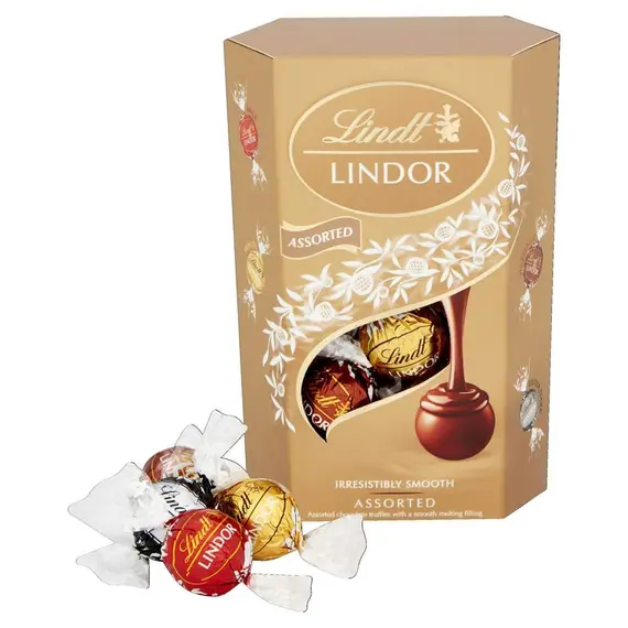 LINDOR ASSORT CORNET 4X8X200G /P32