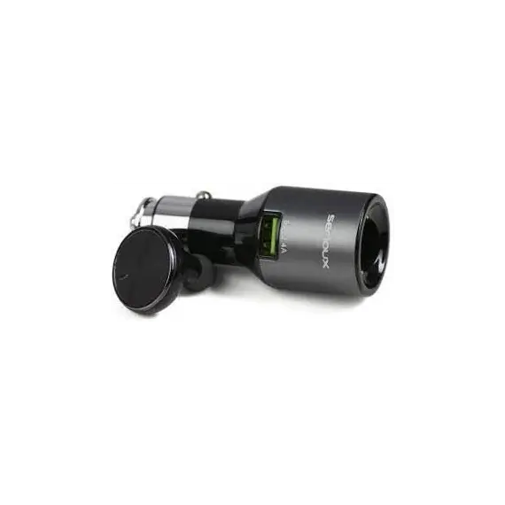 Mbushës Për Makinë Me Kufje Serioux -Usb Port 5V, 2.4A, Bluetooth V4.0  Cc01, Zezë