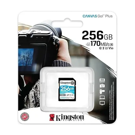 Microsd Kingston Canvas Go Plus,  256Gb,  Uhs-I 10