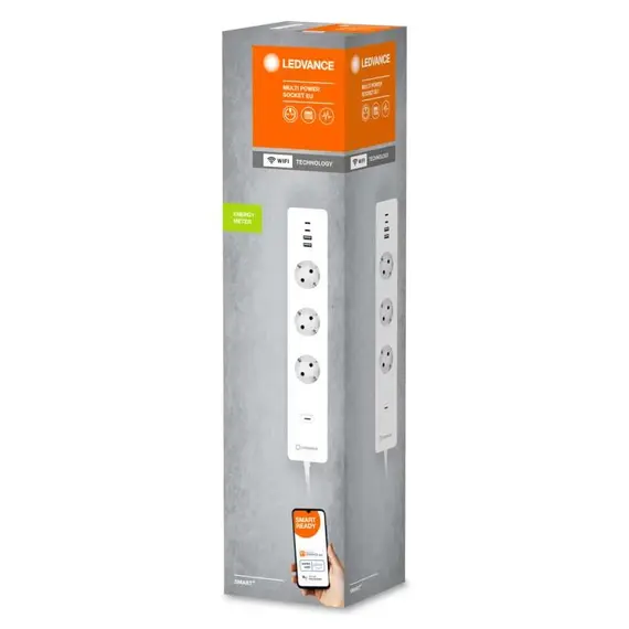 Kabëll Vazhduese LEDVANDE Me Wi-Fi, 3 Prize 2Xusb-A, 2Xusb-C, 16 A, 3680W, 1.5Mfs1 , 2 image
