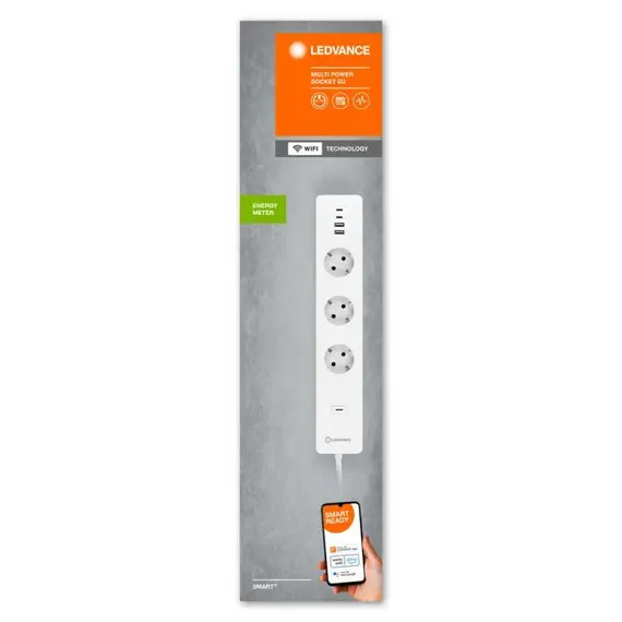 Kabëll Vazhduese LEDVANDE Me Wi-Fi, 3 Prize 2Xusb-A, 2Xusb-C, 16 A, 3680W, 1.5Mfs1 , 3 image
