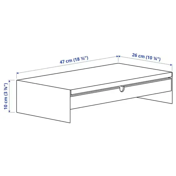 IKEA ELLOVEN Mbajtëse me fiokë, hiri, Ngjyra: Hiri, 8 image