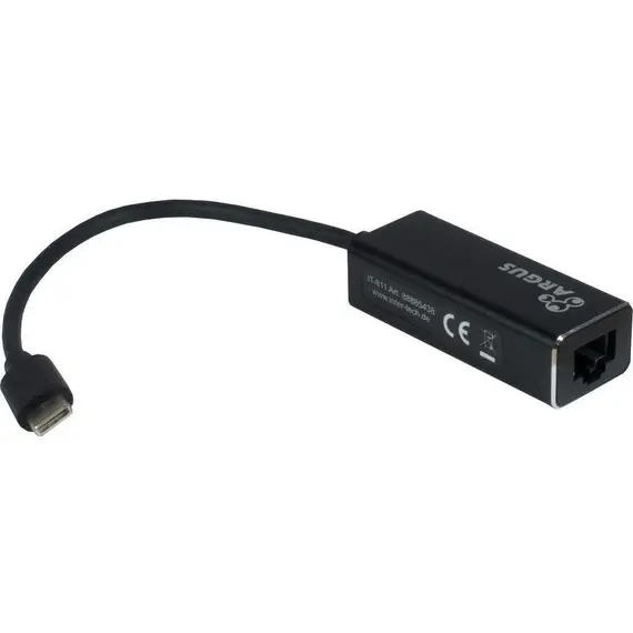 Konvertues Inter-Tech Argus,  It-811 Interface Card, Mbushës Usb-C >,  Zezë