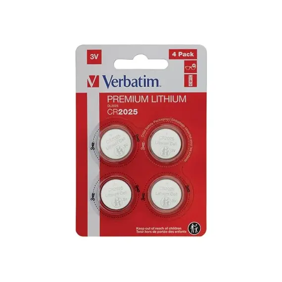 Bateria  Verbatim Premium Alkaline  Cr2025 3V 4, 1, 49532