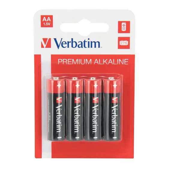 Bateria Verbatim Premium Alkaline Lr6,  1.5V, Aa  49921