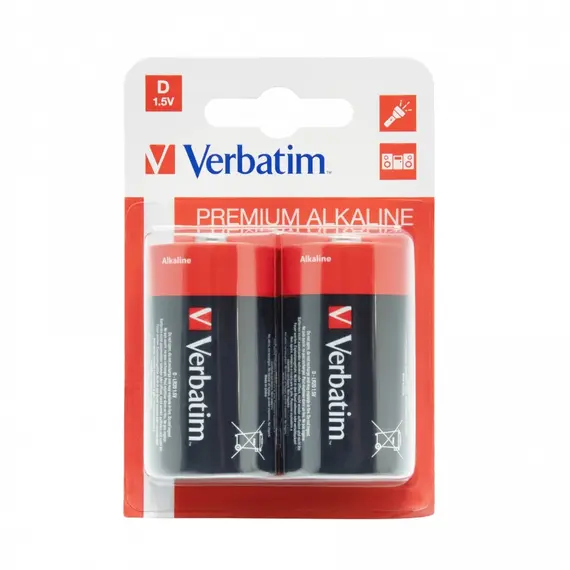 Bateria  Verbatim Premium Alkaline 1.5 V,  D 49923