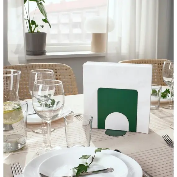 IKEA SKOGSROR Mbajtëse për salveta/gjelbërt, Ngjyra: Bardhë