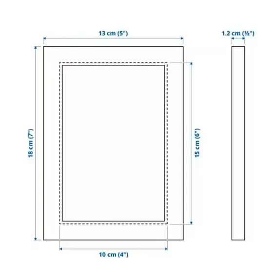 IKEA FISKBO Kornizë për fotografi, 10x15cm, Ngjyra: Zezë, 4 image