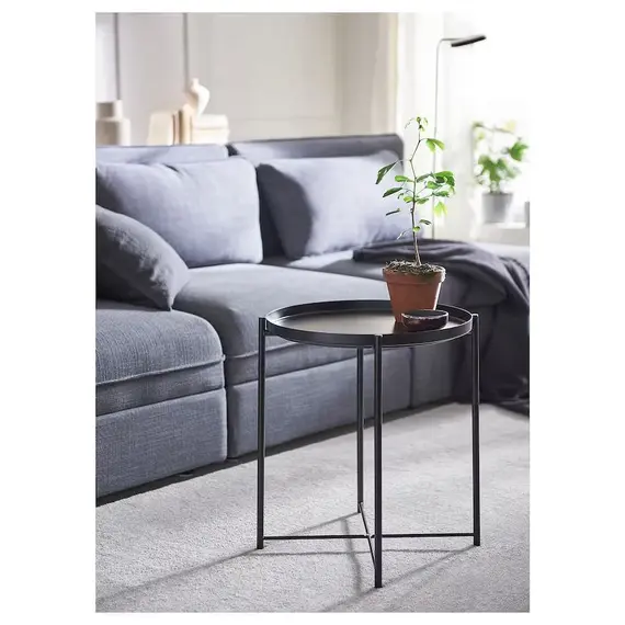 IKEA GLADOM Tavolinë 45x53cm / zezë, Ngjyra: Zezë, 4 image