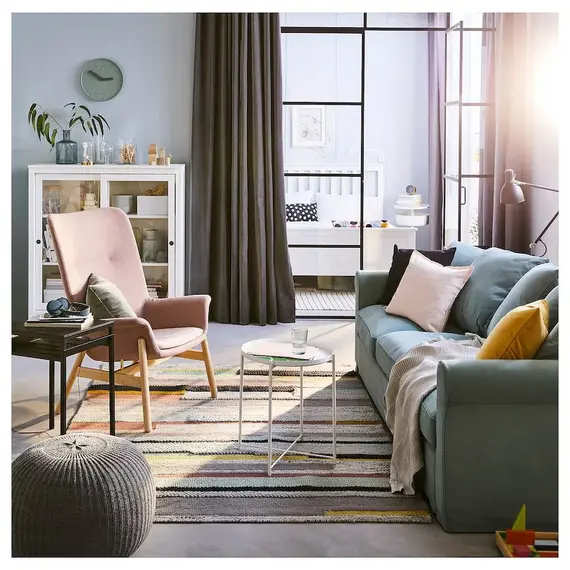 IKEA GLADOM Tavolinë 45x53cm / bardhë, Ngjyra: Bardhë, 3 image