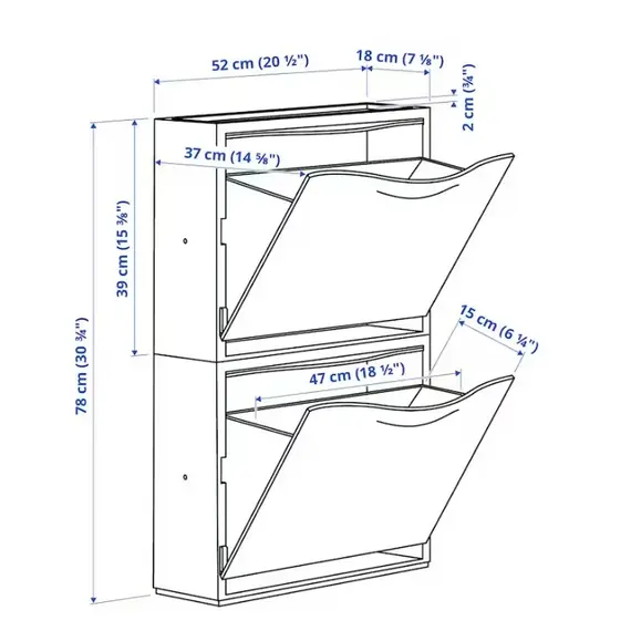 IKEA TRONES Dollap për këpucë, 7 image