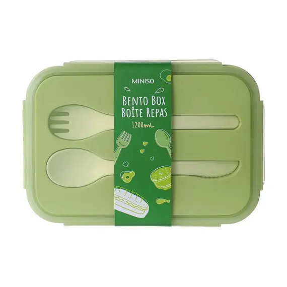 Kuti per ruajtje Bento Box 1200ml / gjelbërt, Ngjyra: Gjelbërt, 3 image