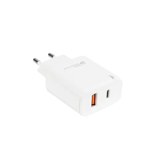 Mbushës Telefoni Intertech Usb 20W 2Port Usba; Usb C Pd3.0,  Bardhë