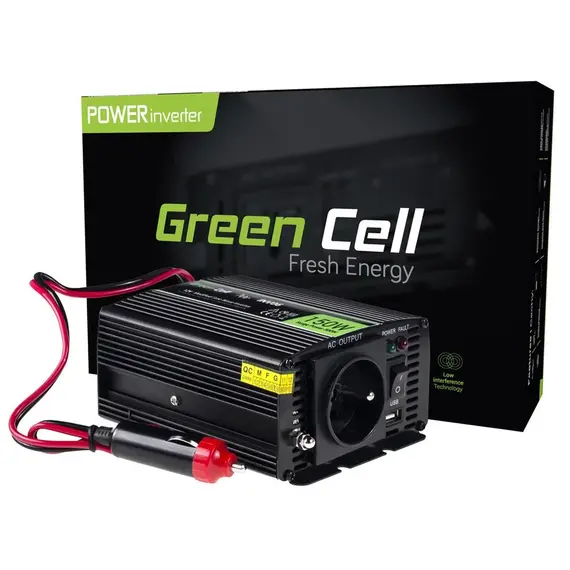 Konvertues  Inverter Green Cell Voltage Converter 12V To 230V 150W, 300W,  Zezë