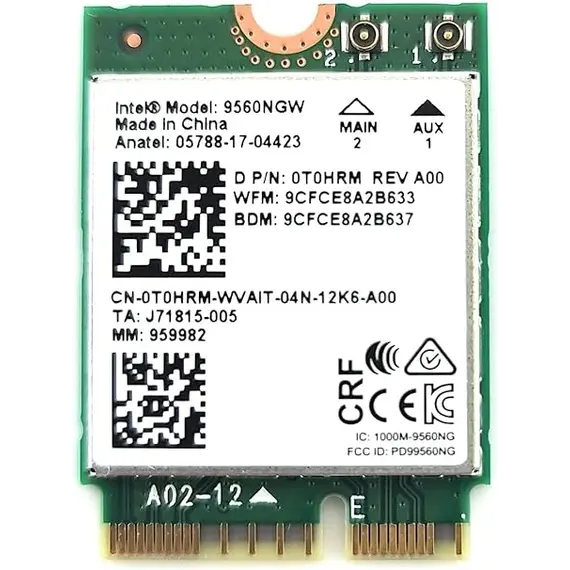 Përshtatës rrjeti  Intel Network Mbushës Ac9560 M.2 2230 Ac,Bt