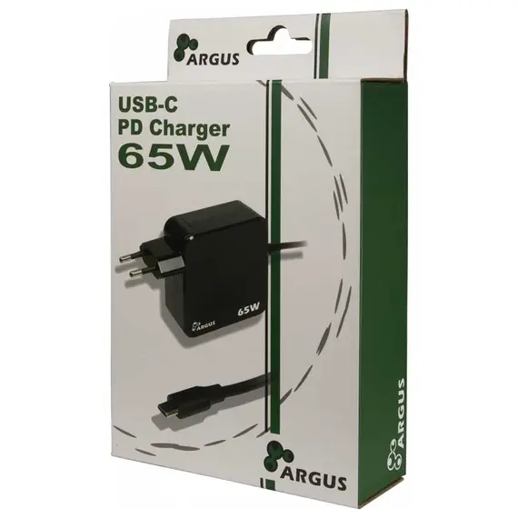 Mbushës telefoni USBC 65W Black INTERTECH PD2065 / Black, 2 image