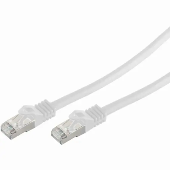 Kabëll Patchkabel Cat6A Rj45  Sftp Pimf  0, 5M,  Bardhë