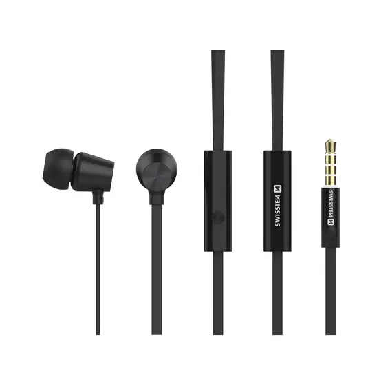 Dëgjuese Swissten Earbuds Dynamic Ys500-51107001,  Zezë