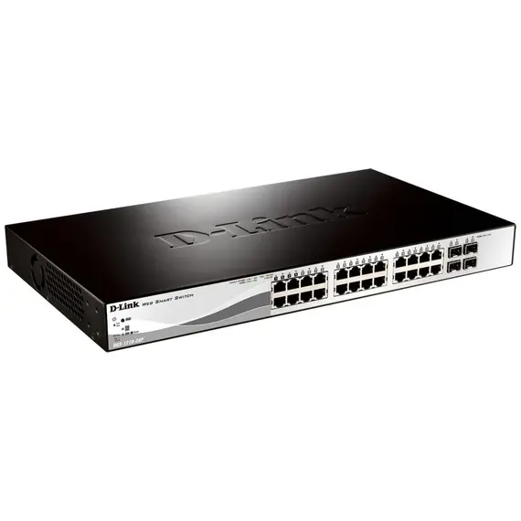 Switch D-link DGS-1210-28MP, 28 Port, 10/100/1000 Mbps / Black