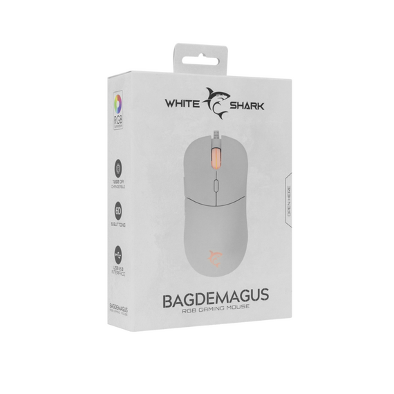 Maus Gaming White Shark Gm 5010 Warlock Rgb,  Bardhë, 5 image