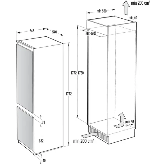 Frigorifer montues Gorenje NRKI418EP1 3