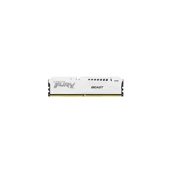 Ram për Kompjuter Kingston DIMM,  DDR5,  16GB,  6000MHz,  CL32,  1.35V,  FURY Beast KF560C40BW-16,  Bardhë