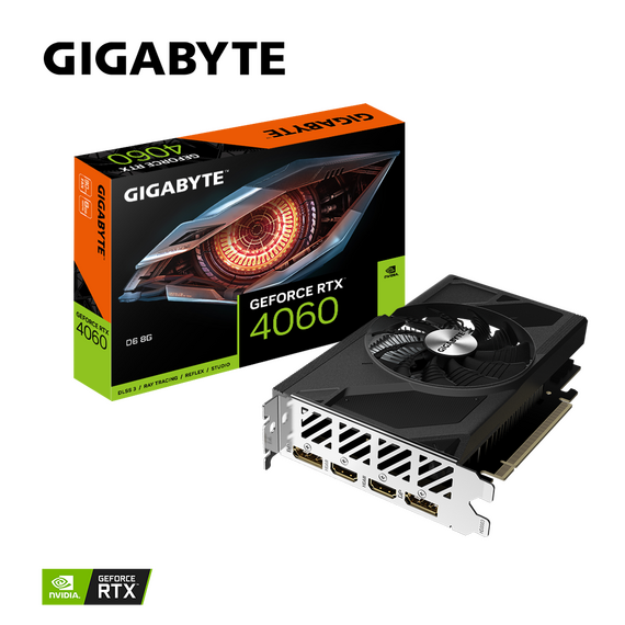 Kartelë grafike GIGABYTE GEFORCE RTX 4060 D6 8 GB GDDR6 128 bit, PCIE 4.0,  2x DP 2x HDMI