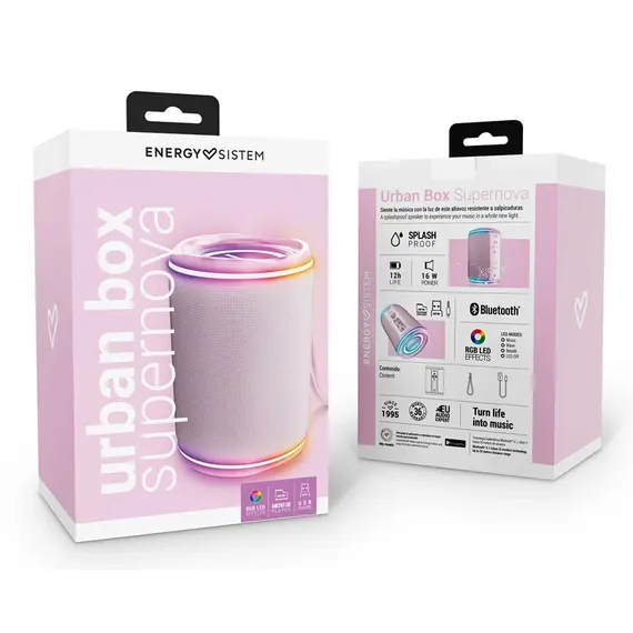 Altoparlant Energy Sistem Urban Box Supernova,  Pink, Ngjyra: Rozë, 6 image