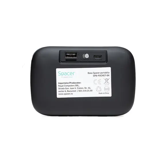 Altoparlant Spacer Portable Pocket-Bk 3W - Zeze, Ngjyra: Zezë, 4 image