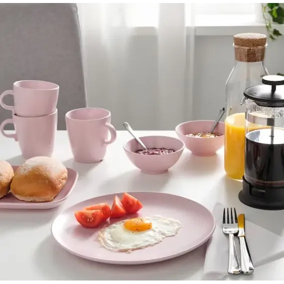 IKEA FARGKLAR Pjata set 4c 26cm / rozë, Ngjyra: Rozë, 4 image