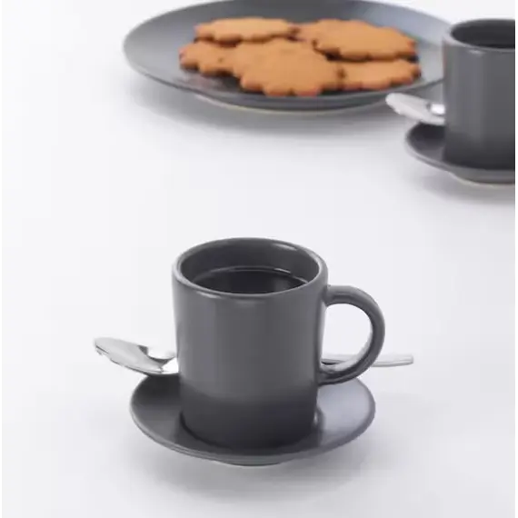 IKEA DINERA Filxhan dhe tabell espresso 9cl / hiri, 3 image