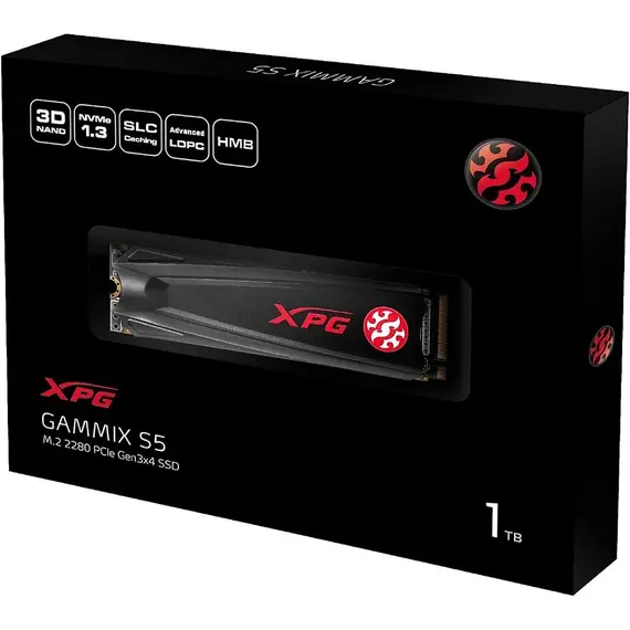 SSD Gen3x4 1TB M.2 2280 NVMe 1.3 R/W up to 2100/1500MB/s SSD (AGAMMIXS5-1TT-C), 4 image