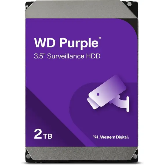 Disk i brendshëm Wd  Surveillance Hdd 3.5  2Tb Satawd23Purz  Vjollcë, 2 image