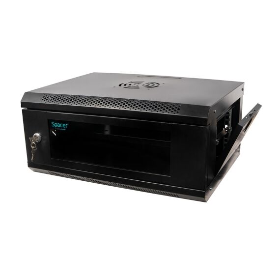 Kabinet (Rack mount)SPACER 19" 4U SPCW-4U-450-BK-03 / Black , 3 image