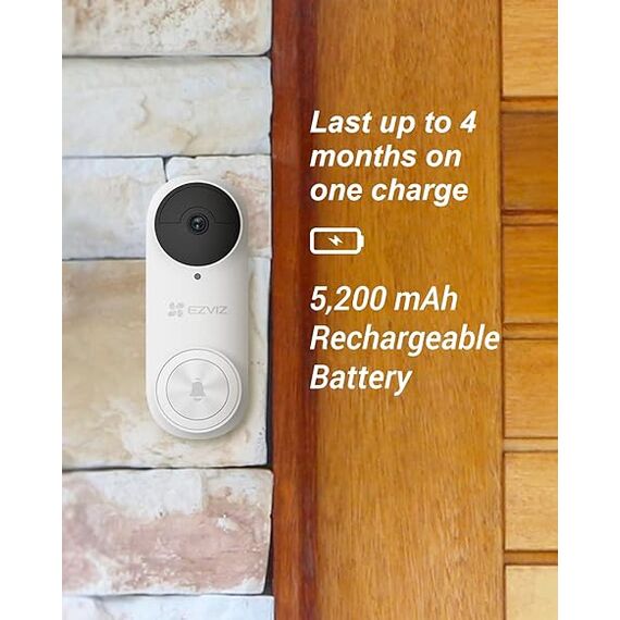 Kamere E Jashtme Me Wireless Ezviz DB2 2K ,  Bardhe, 3 image