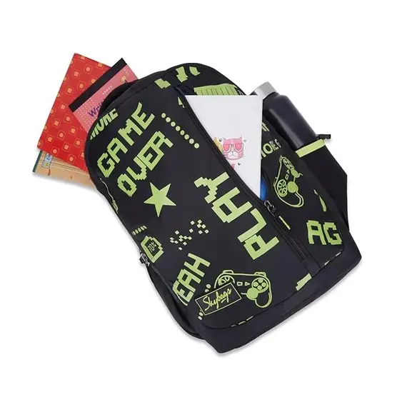 Çante new neon 23-02 school BP, Black, 4 image