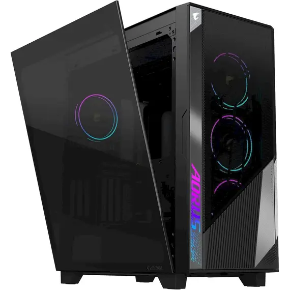 Shtëpizë E Zbrazet Gigabyte Aorus C500 Glass,  Zi , 4 image