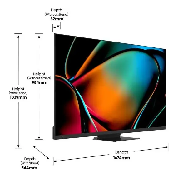 Televizor Hisense 75"75U8KQ Mini-LED 4K UHD Smart TV, 7 image