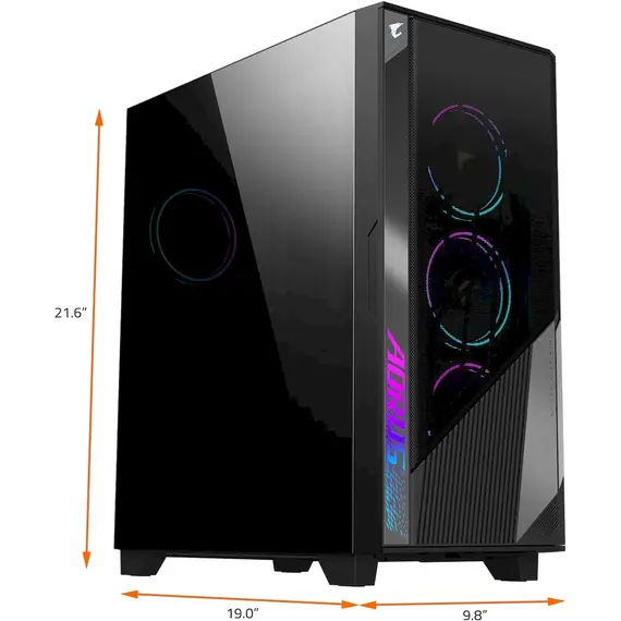 Shtëpizë E Zbrazet Gigabyte Aorus C500 Glass,  Zi , 10 image