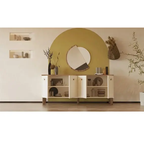Komode+Pasqyre 4D Bohem, taupe, kafe, 3 image